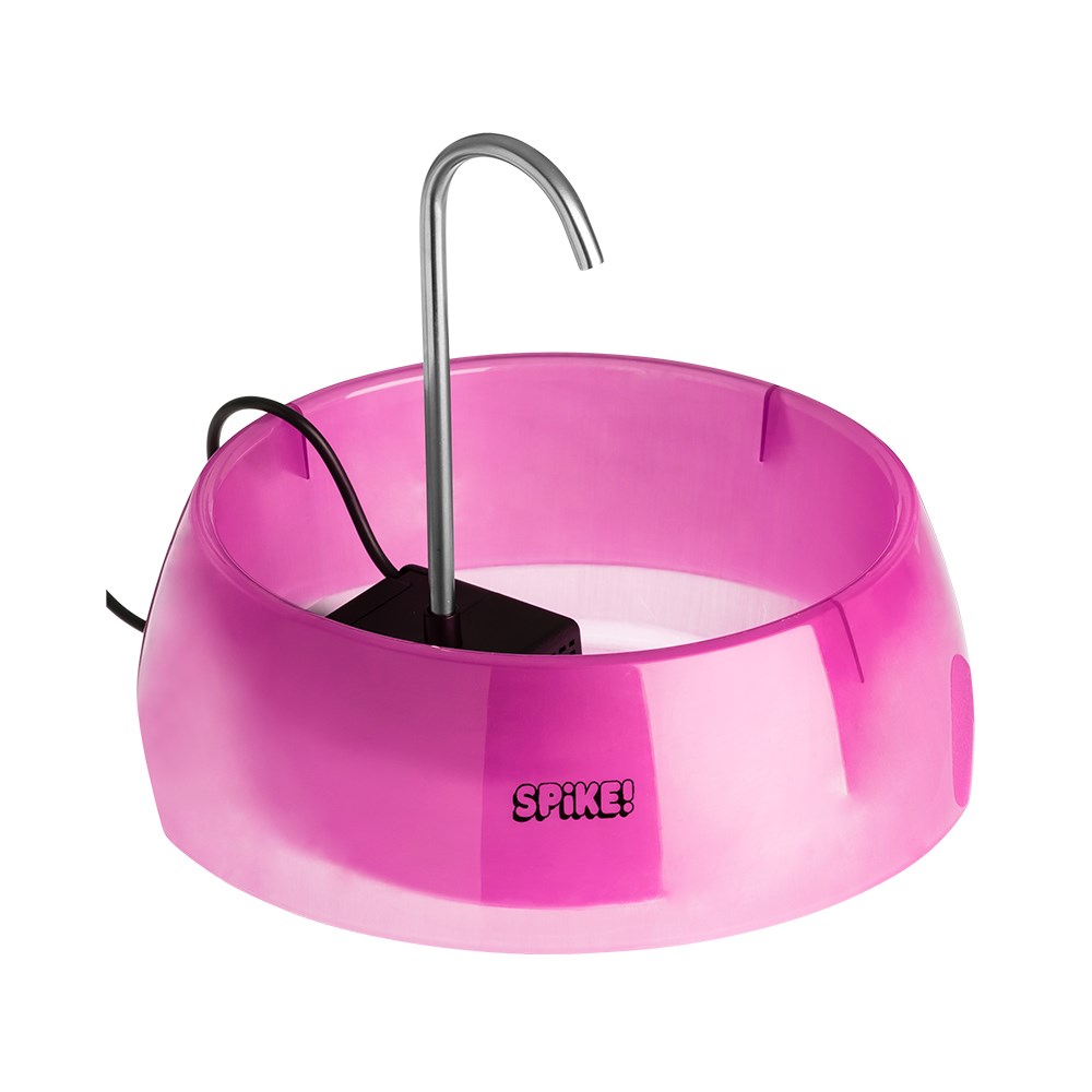 Bebedouro Fonte Spike Rosa para Cães e Gatos | Zee.Now