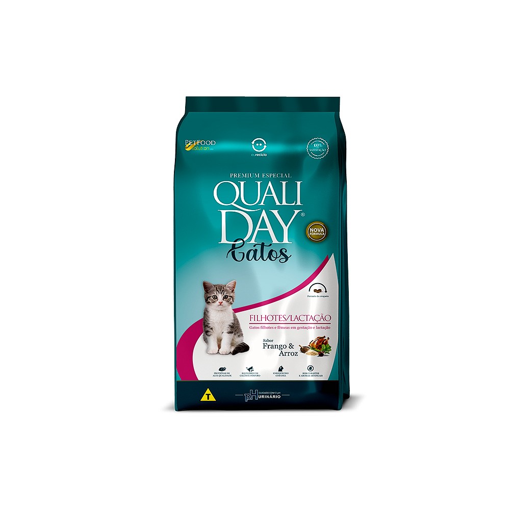 Ração Qualiday para Gatos Filhotes Sabor Frango