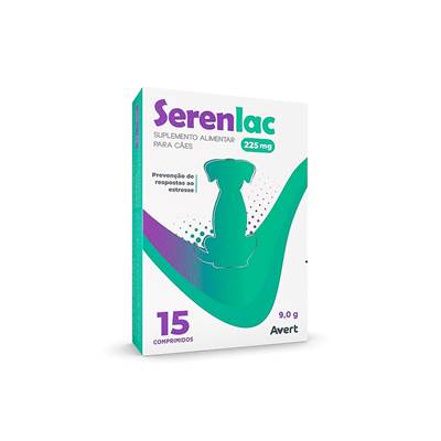 Suplemento Avert Serenlac para Cães 225mg 30 Comprimidos
