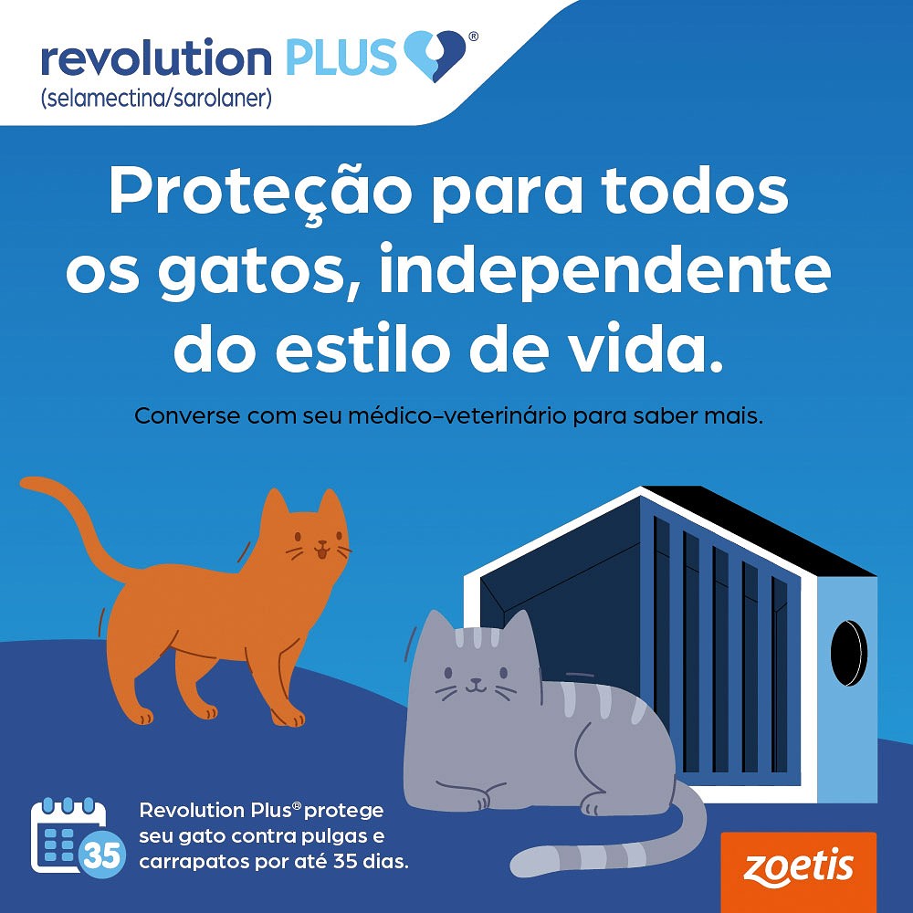 Antiparasitário Revolution Plus Zoetis para Gatos de 1,25 kg a 2,5 kg
