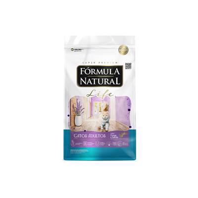 Ração Fórmula Natural Life para Gatos Adultos Sabor Frango e Salmão 7kg