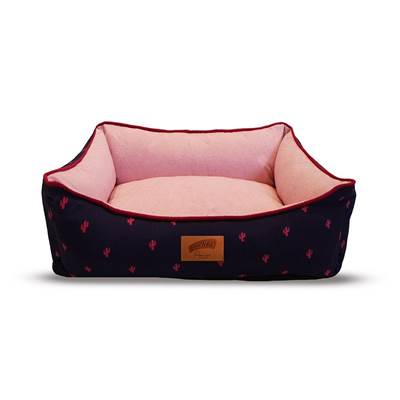 Cama Baw Waw Juli Soninho Rosa para Cães e Gatos M