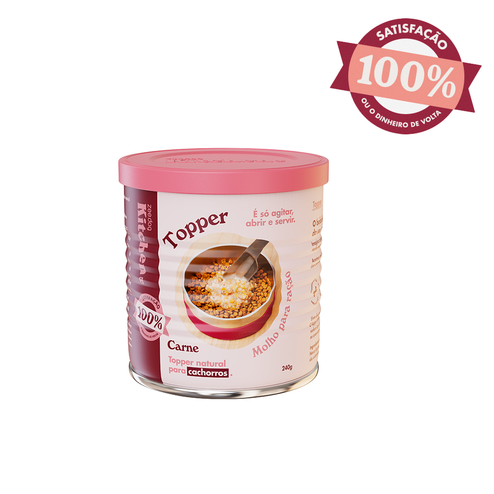 Lata Topper para Ração Zee.Dog Kitchen para Cães sabor Carne