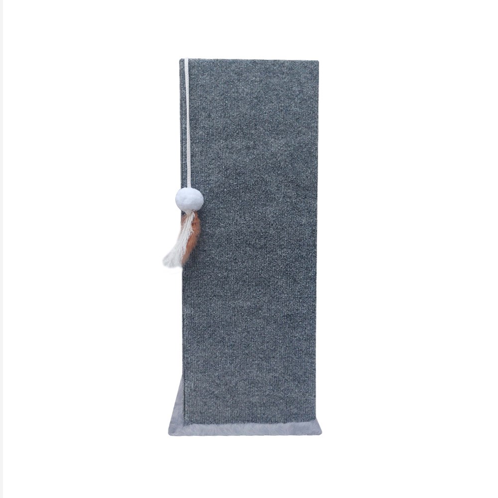 Arranhador Hello Pet de Canto Pelúcia Cinza para Gatos