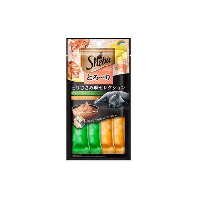 Snack Sheba Cremoso Frango e Peixe com 4 unidades 48g