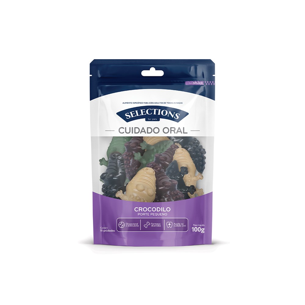 Snack Selections For Pets Crocodilo Pequeno Premium para Cães Adultos