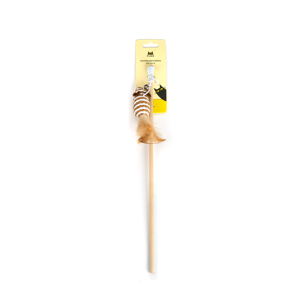 Brinquedo Fuzz para Gatos Varinha de Rato Rústica