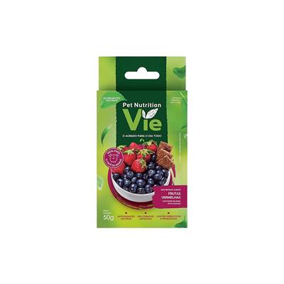 Snack Pet Nutrition Vie Frutas Vermelhas para Cães 50g