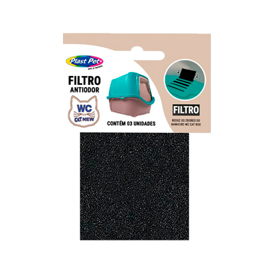 Refil Filtro Plast Pet Antiodor WC Cat New com 3 Unidades U