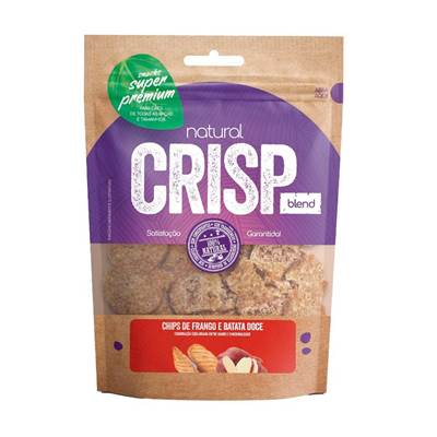 Snack Natural Crisp Blend Chips de Frango e Batata Doce para Cães 100g