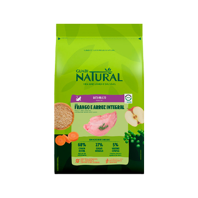 Ração Guabi Natural para Gatos Adultos Sabor Frango e Arroz Integral