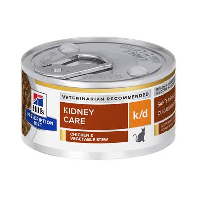 Ração Hill's Prescription Diet K/D para Gatos Adultos sabor Frango- Cuidado Renal 82g