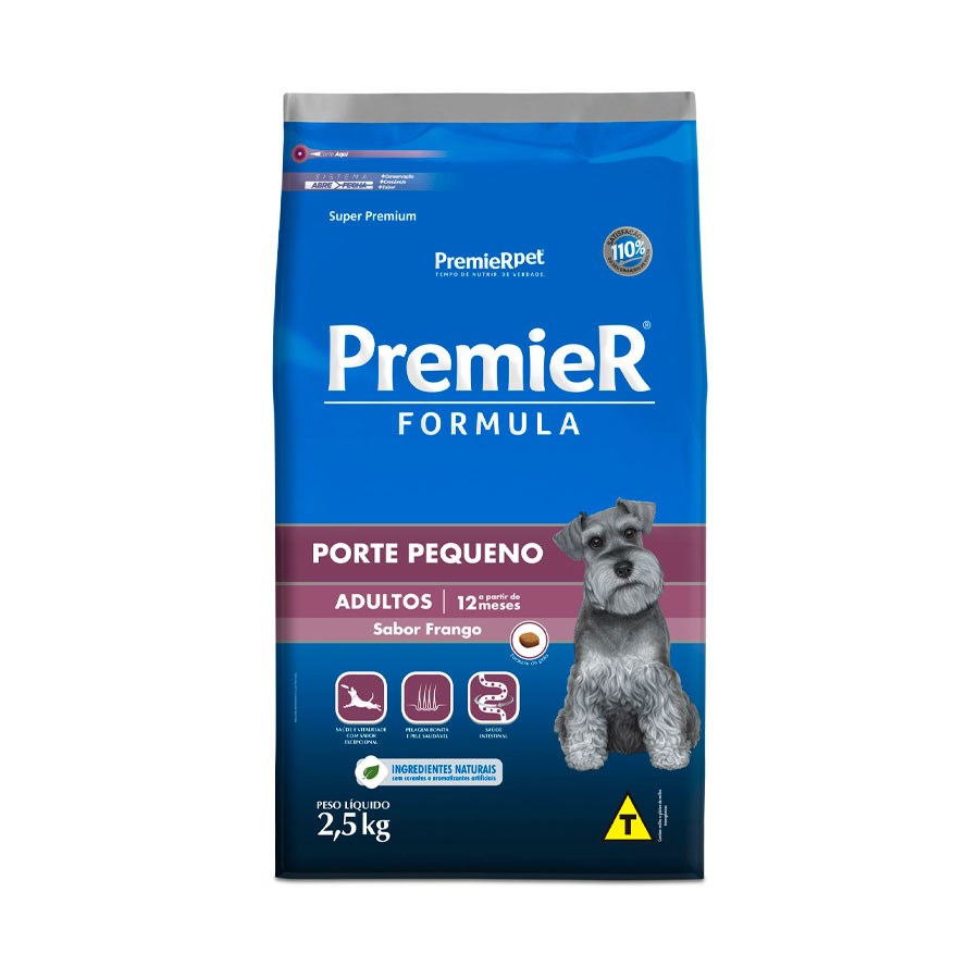 Ração Premier Fórmula para Cães Adultos Raças Pequenas sabor Frango