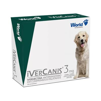 Antiparasitário IverCanis World - 4 comprimidos 3mg