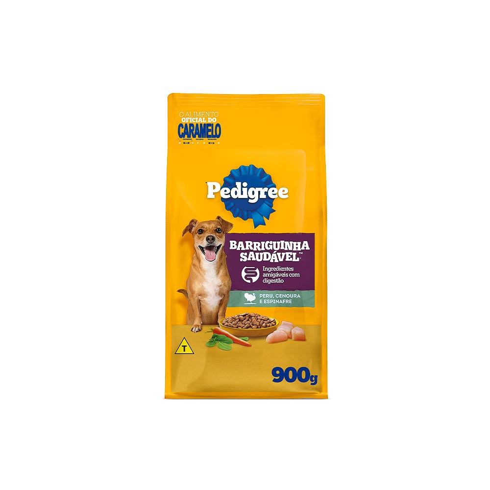 Ração Pedigree Barriguinha Saudável para Cães Adultos de Raças Pequenas e Minis sabor Peru