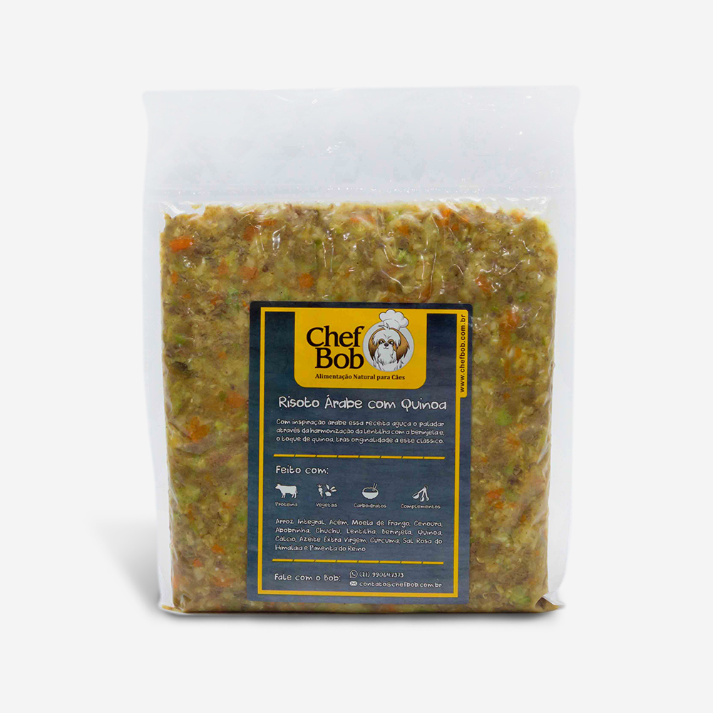 Alimento Natural Chef Bob Risoto Árabe com Quinoa para Cães