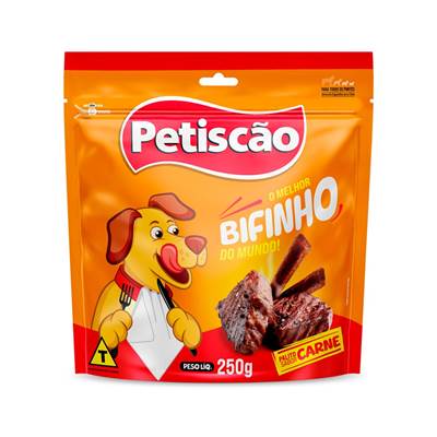 Snack Petisquinho para Cães Palito Fino sabor Carne 250g