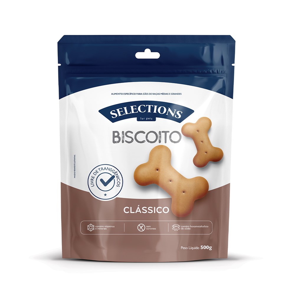 Biscoito Selections For Pets Clássico para Cães Adultos