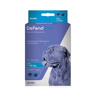 Antipulgas e Carrapatos Defend Pro para Cães acima de 40kg 1 pipeta