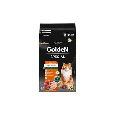 Ração GoldeN Special para Gatos Adultos sabor Frango e Carne