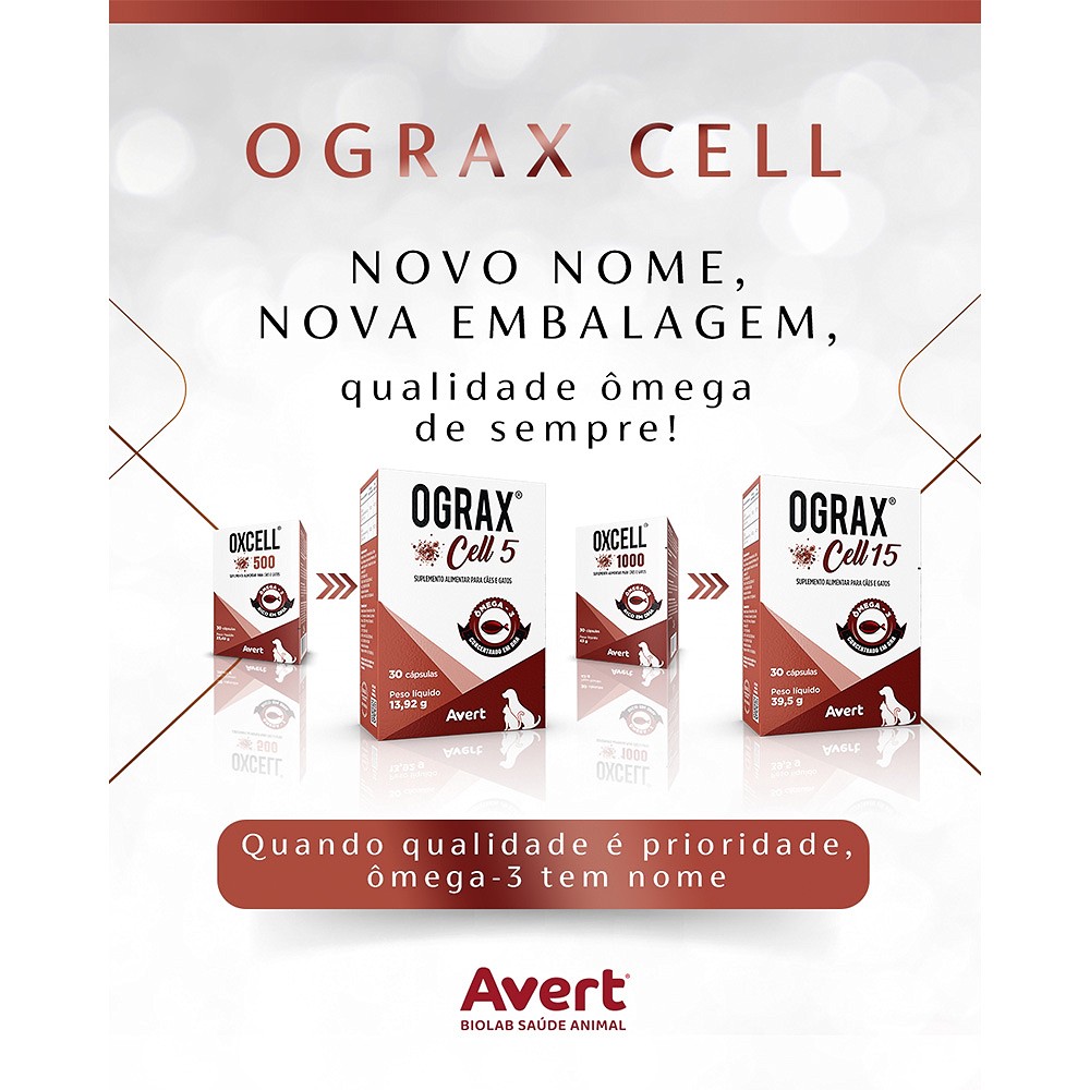Ograx Cell 5 Suplemento Nutricional para Cães e Gatos