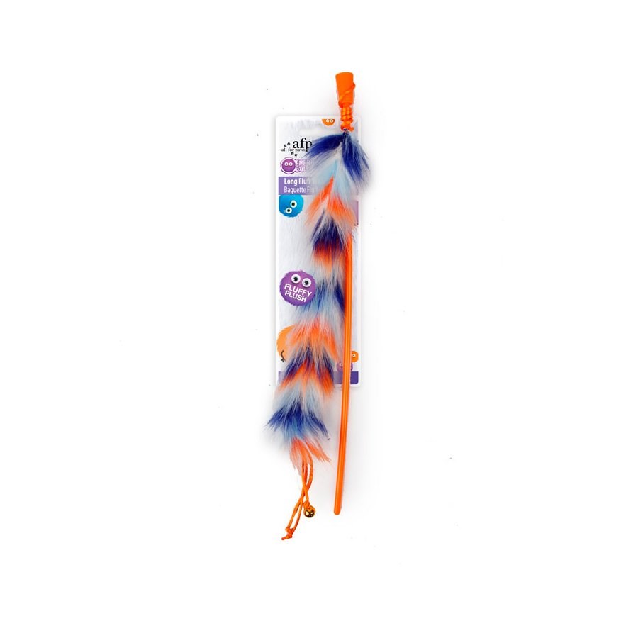 Brinquedo Fluffyball Wand Afp para Gatos Laranja