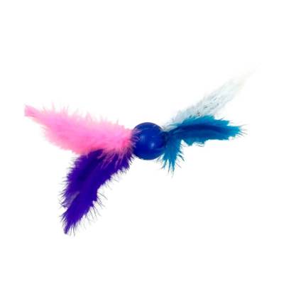 Brinquedo Plumas e Penas Bombom de Penas para Gatos - Cores Sortidas U