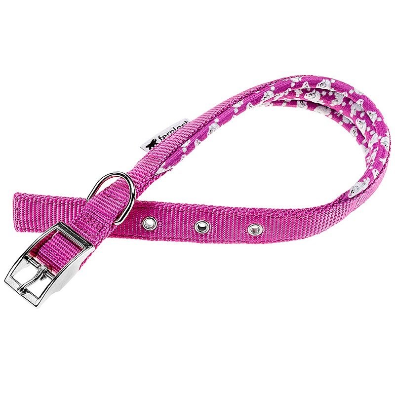 Coleira Ferplast Dayton Fantasy Rosa para Cães