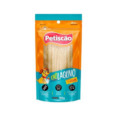Osso Petiscão Cãolageno sabor Leite para Cães 100g