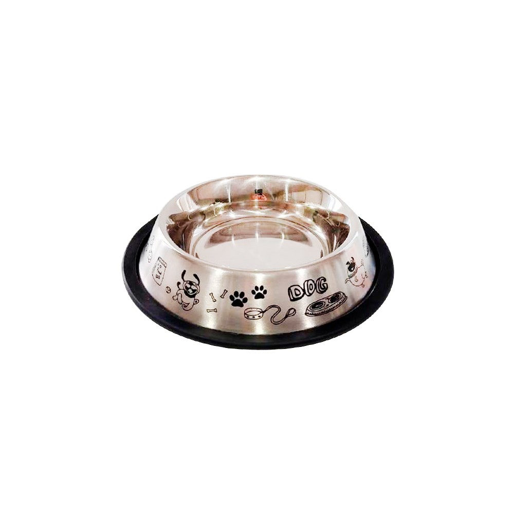 Comedouro The Pets Decor Inox Anti Derrapante para Cães