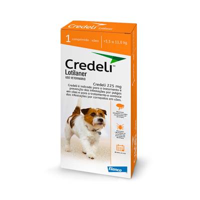 Antipulgas e Carrapatos Credeli para Cães de 5,5kg a 11kg - 225mg