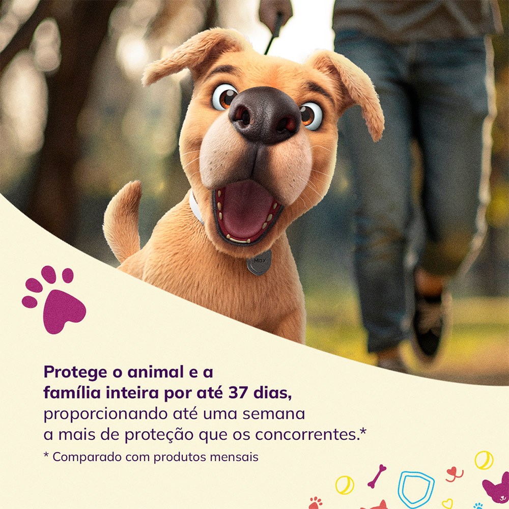 Antipulgas e Carrapatos Defenza para Cães de 40kg a 56kg - 560mg