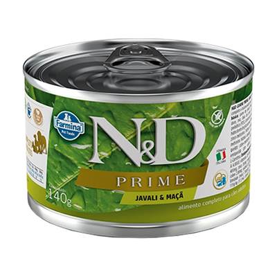 Ração Úmida N&D Prime para Cães Adultos Sabor Javali e Maçã 140g