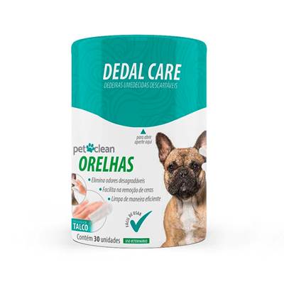 Dedeira Umedecida Pet Clean Dedal Care Orelhas U