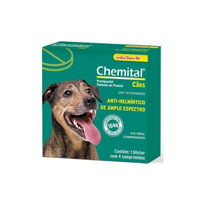 Vermífugo Chemital para Cães 4 comprimidos