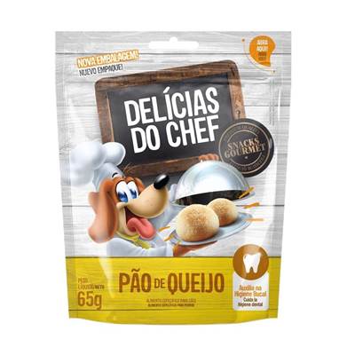 Snack Petitos Delícias do Chef para Cães Sabor Pão de Queijo