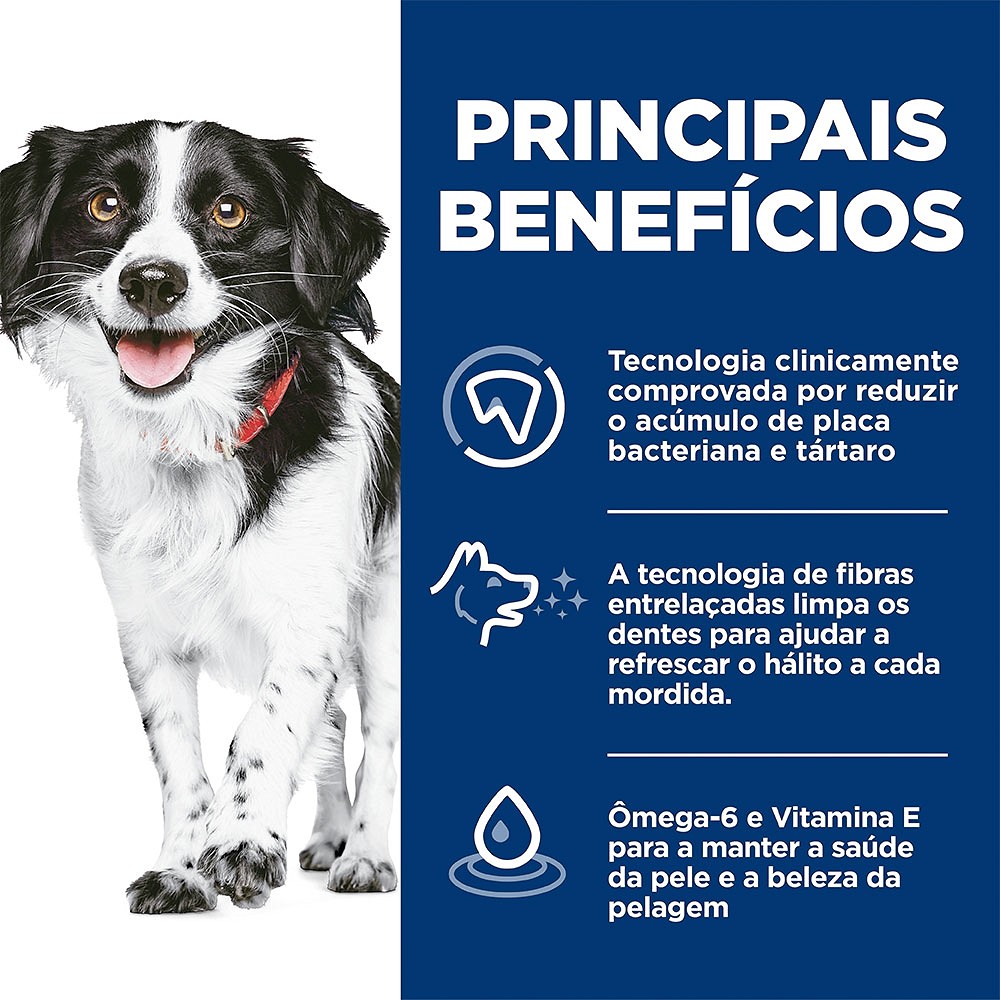 Ração Hill's Science Diet Saúde Dental Pequenos e Mini para Cães Adultos Sabor Frango