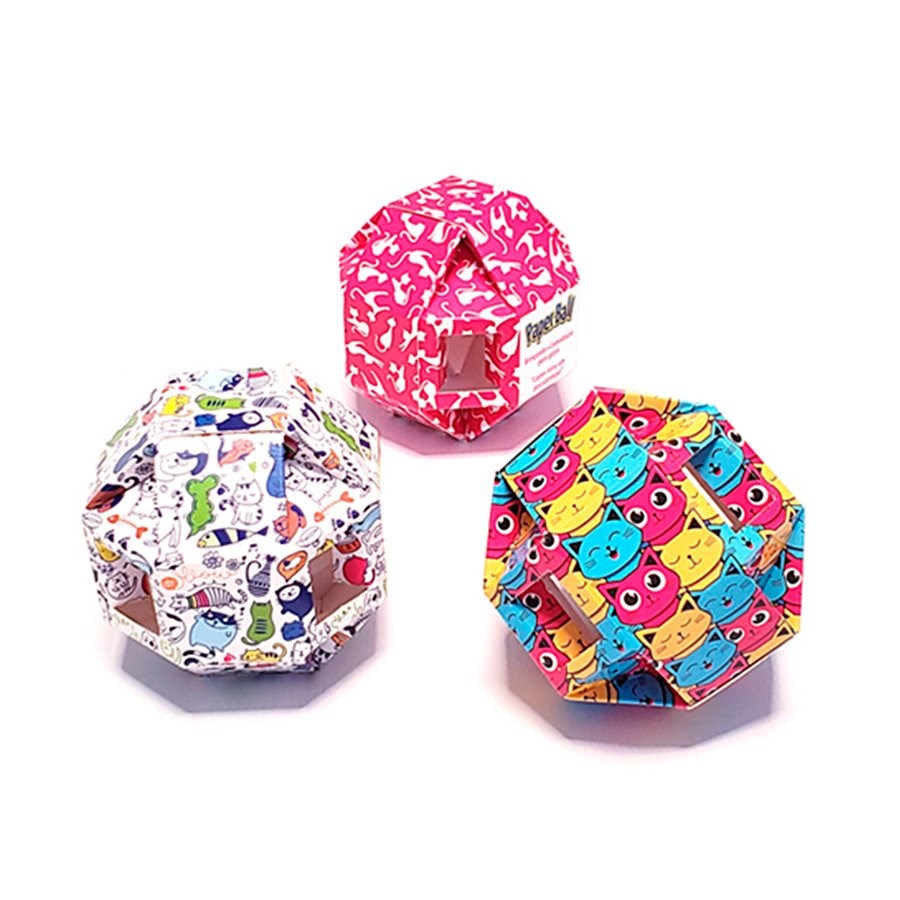 Brinquedo e Porta Petisco Pet Games Paper Balls para Gatos