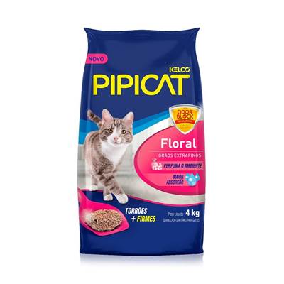 Areia Sanitária Pipicat Floral 12kg