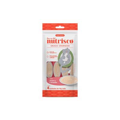 Snack Nutrisco Cremoso para Gatos sabor Atum e Camarão 56g