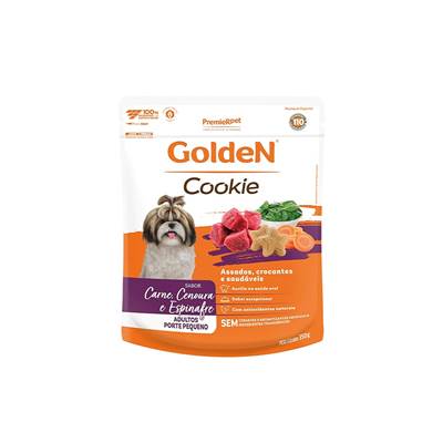 Biscoito Golden Cookie para Cães Adultos de Porte Pequeno Sabor Carne e Vegetais 350g