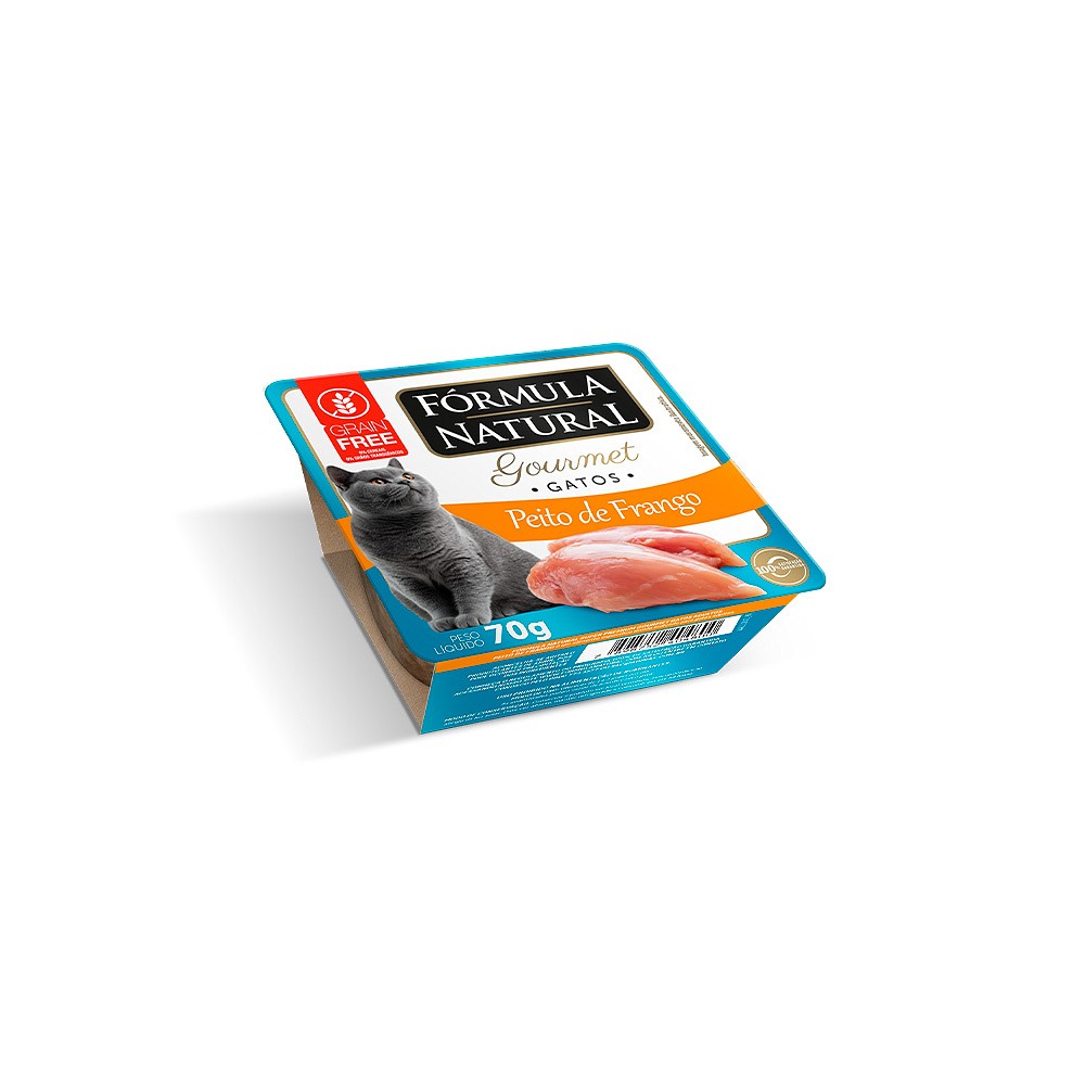 Ração Úmida Fórmula Natural Fresh Meat Gourmet para Gatos Adultos sabor Peito de Frango