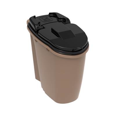 Porta Ração Plast Pet Home Dispenser Gold Preto 25l