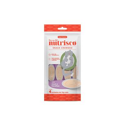 Snack Nutrisco Cremoso para Gatos sabor Atum e Bacalhau 56g