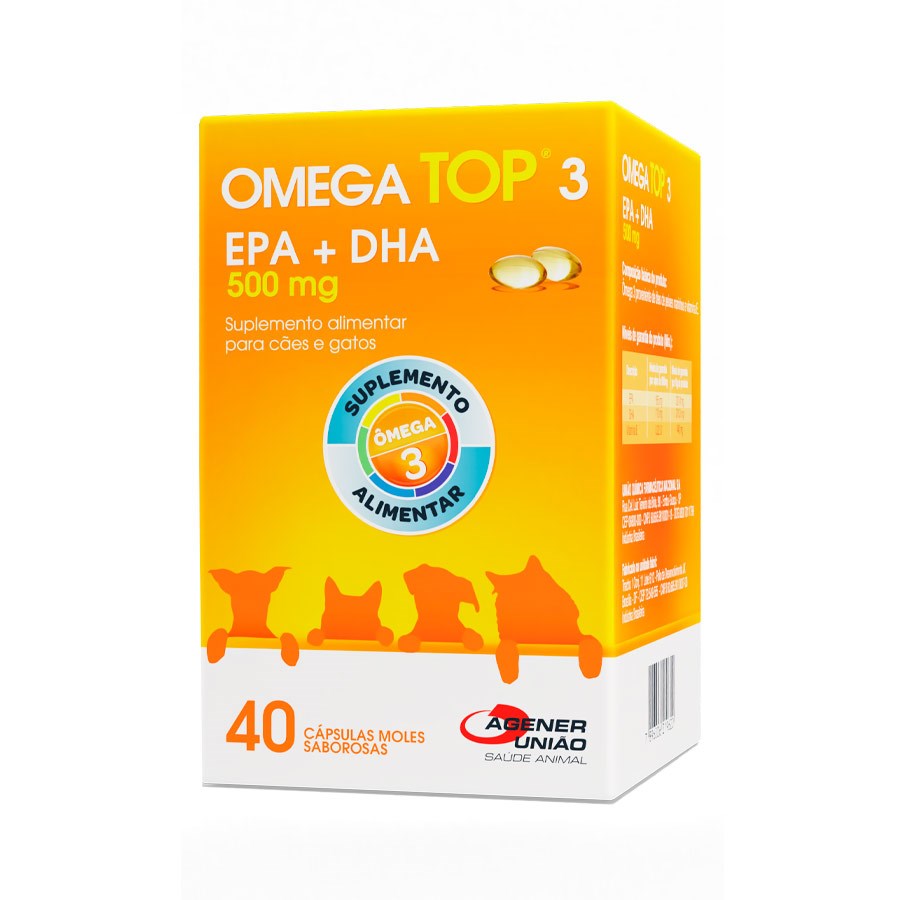 Suplemento Alimentar Ômega Top 3 para Cães e Gatos