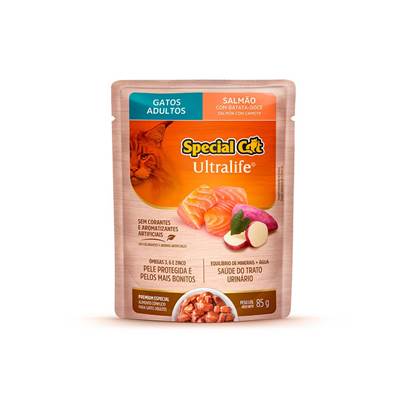 Ração Úmida Special Cat Ultralife Salmão com Batata-Doce para Gatos Adultos 85g