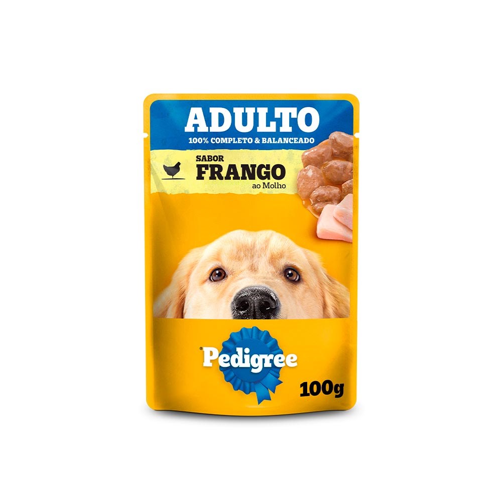Ração Pedigree Sachê Frango ao Molho para Cães Adultos