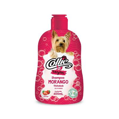 Shampoo Collie Vegan Morango para Cães 400ml