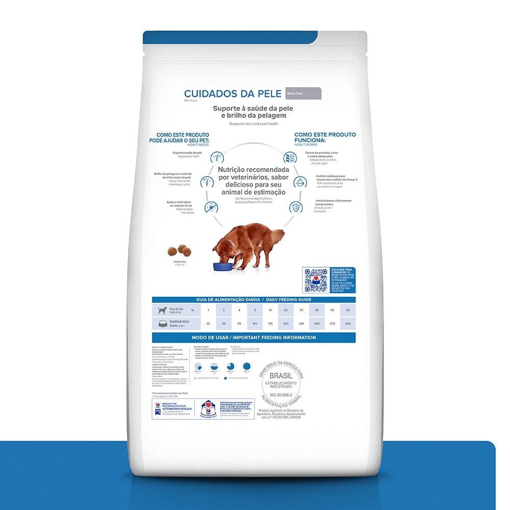 Ração Hill's Prescription Diet para Cães Adultos - Cuidados da Pele