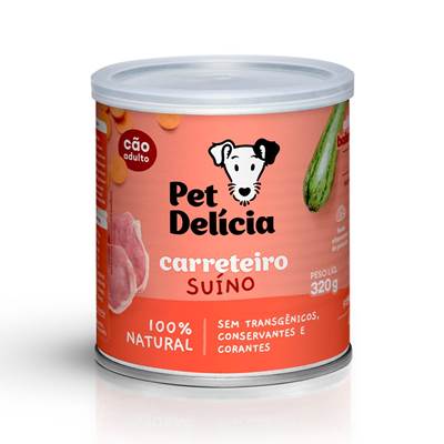 Ração Pet Delícia Carreteiro Suíno para Cães Adultos 320g
